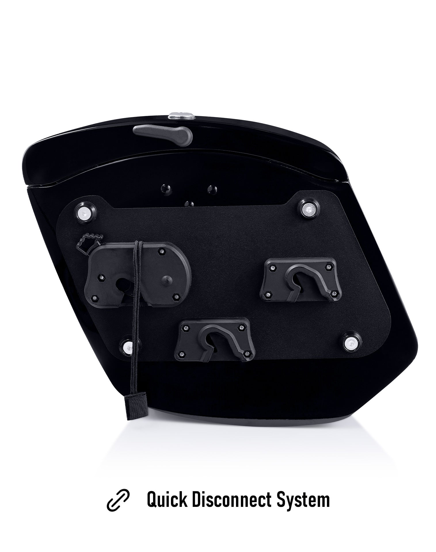 12L - Ironclad Quick-Mount Medium Harley Softail Low Rider S FXLRS Painted Hard Solo Saddlebag (Right Only) Quick Disconnect System