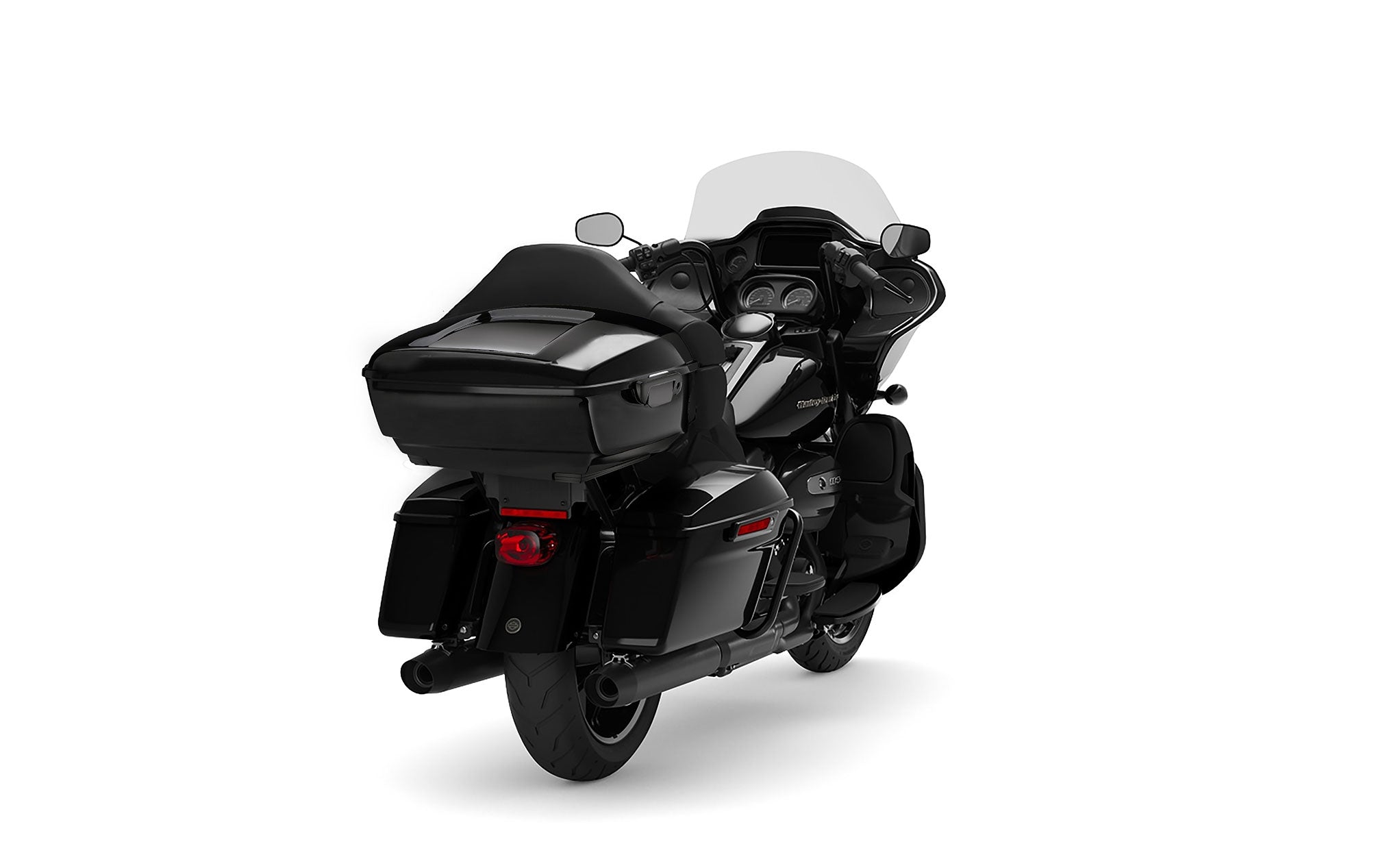 Viking Premium Extra Large Motorcycle Tour Pack for Harley Touring Bag on Bike View @expand
